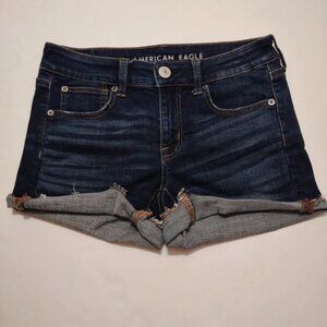 American Eagle Dark Wash Denim Jean Shortie 2
